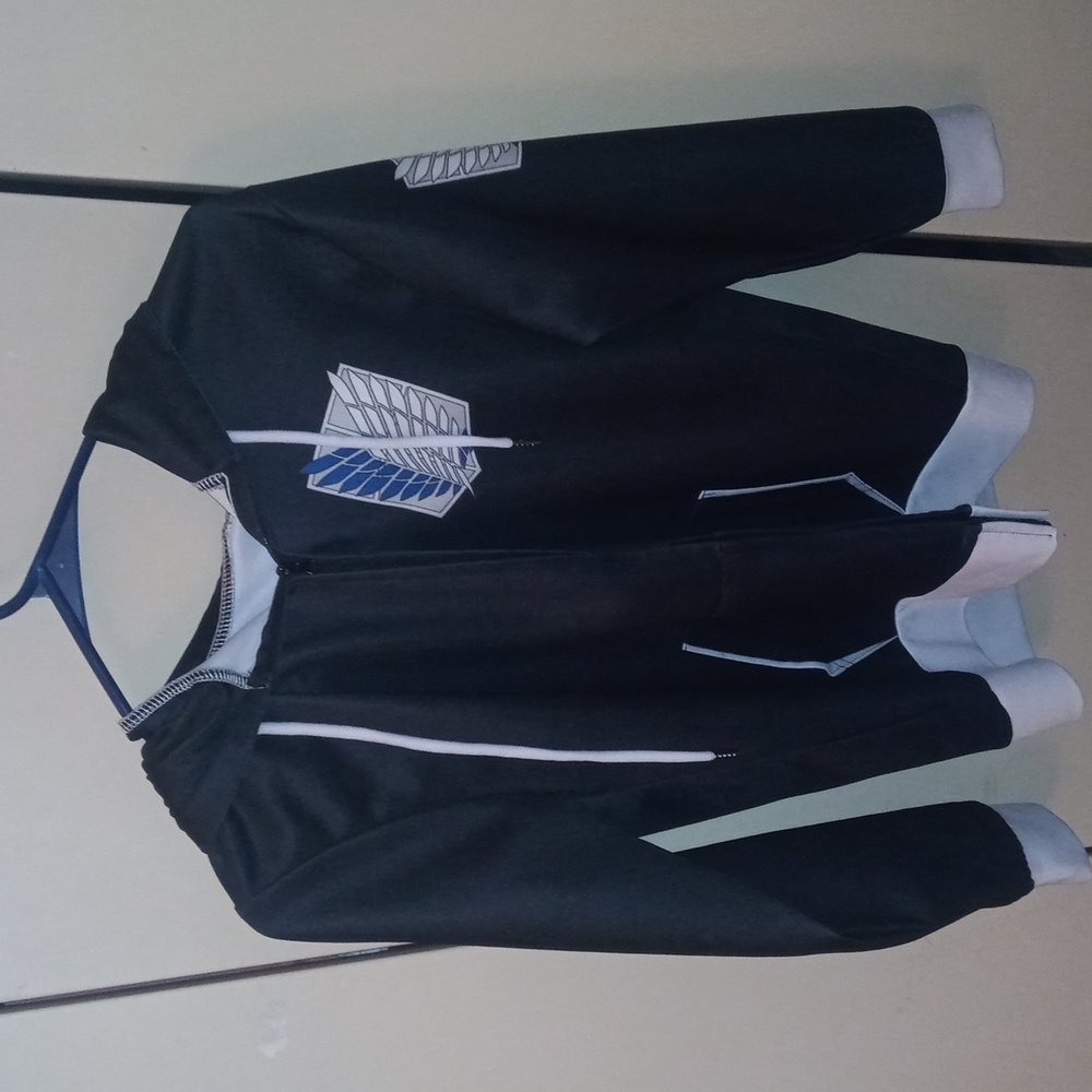 Attack On Titan Zip Unisex Hoodie, Small